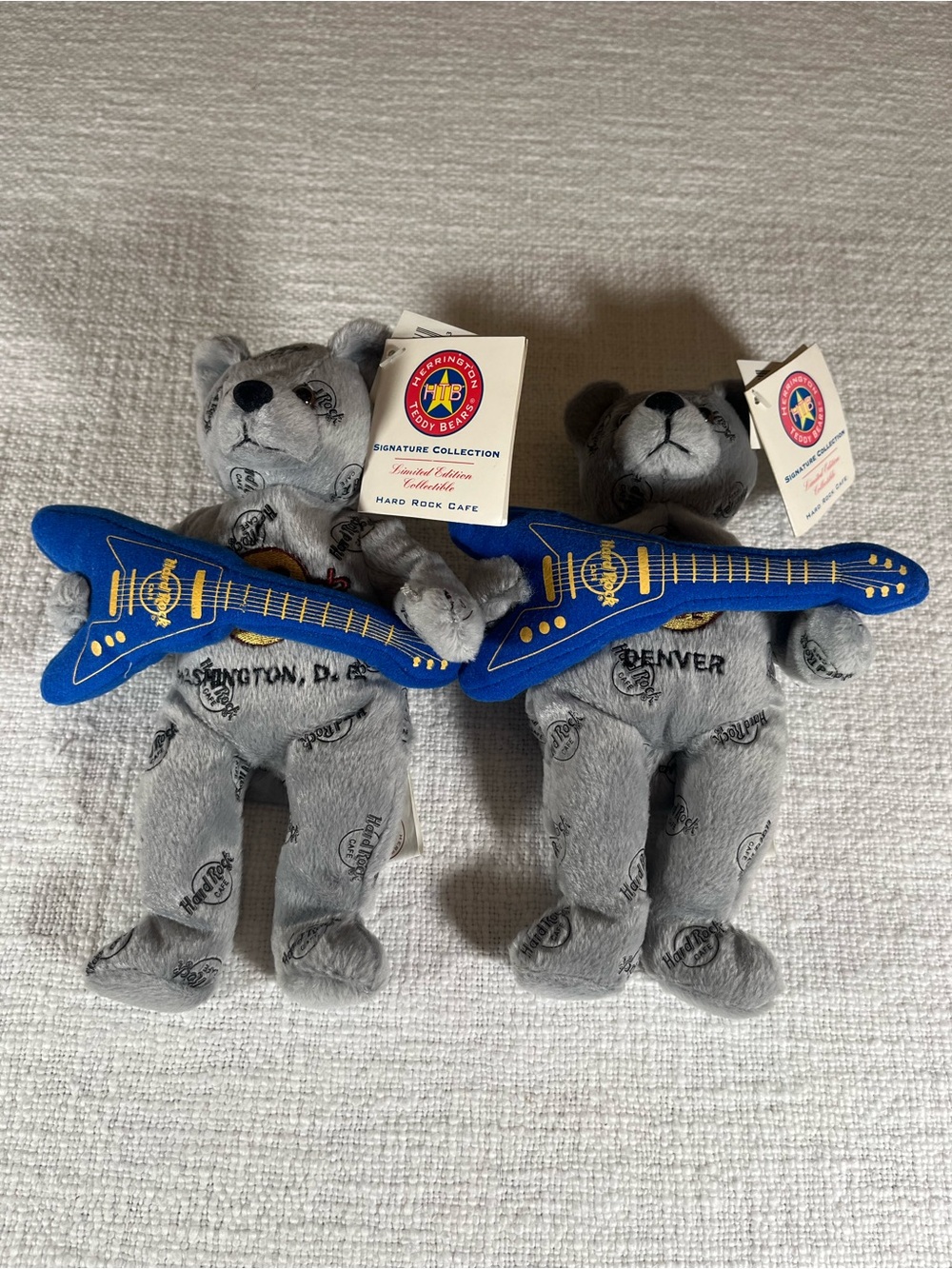 Lot 2 Hard Rock Cafe Bears 2006 Herrington Rocker Denver & Washington NWT